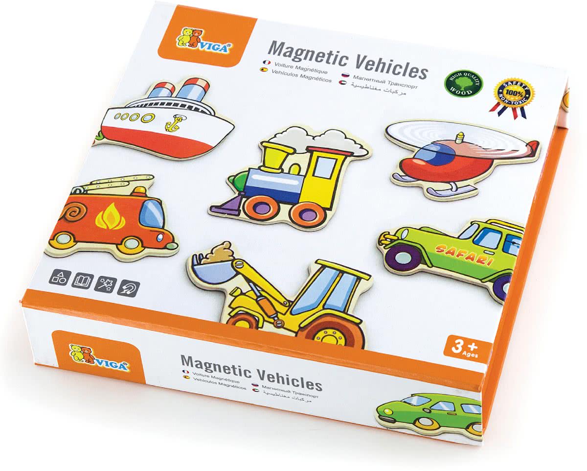 Viga Toys - Magnetische Voertuigen - 20 stuks