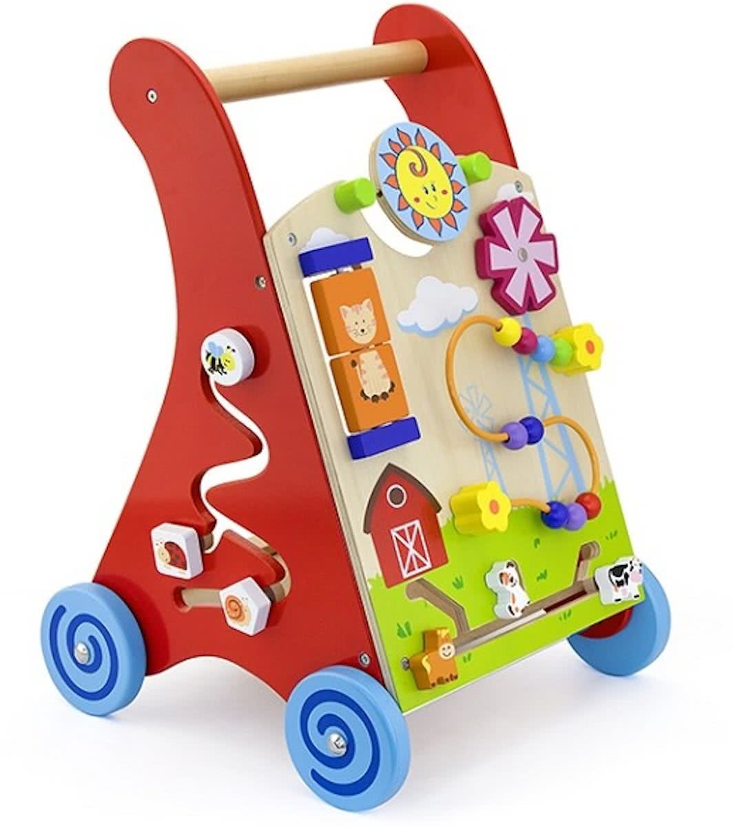 Viga Toys Activiteiten Loopwagen Rood