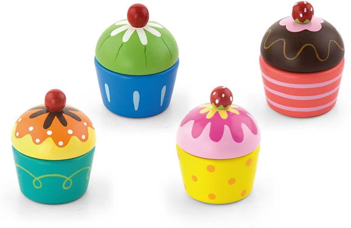 Vigatoys - Cupcakeset met Klitteband - 4dlg.