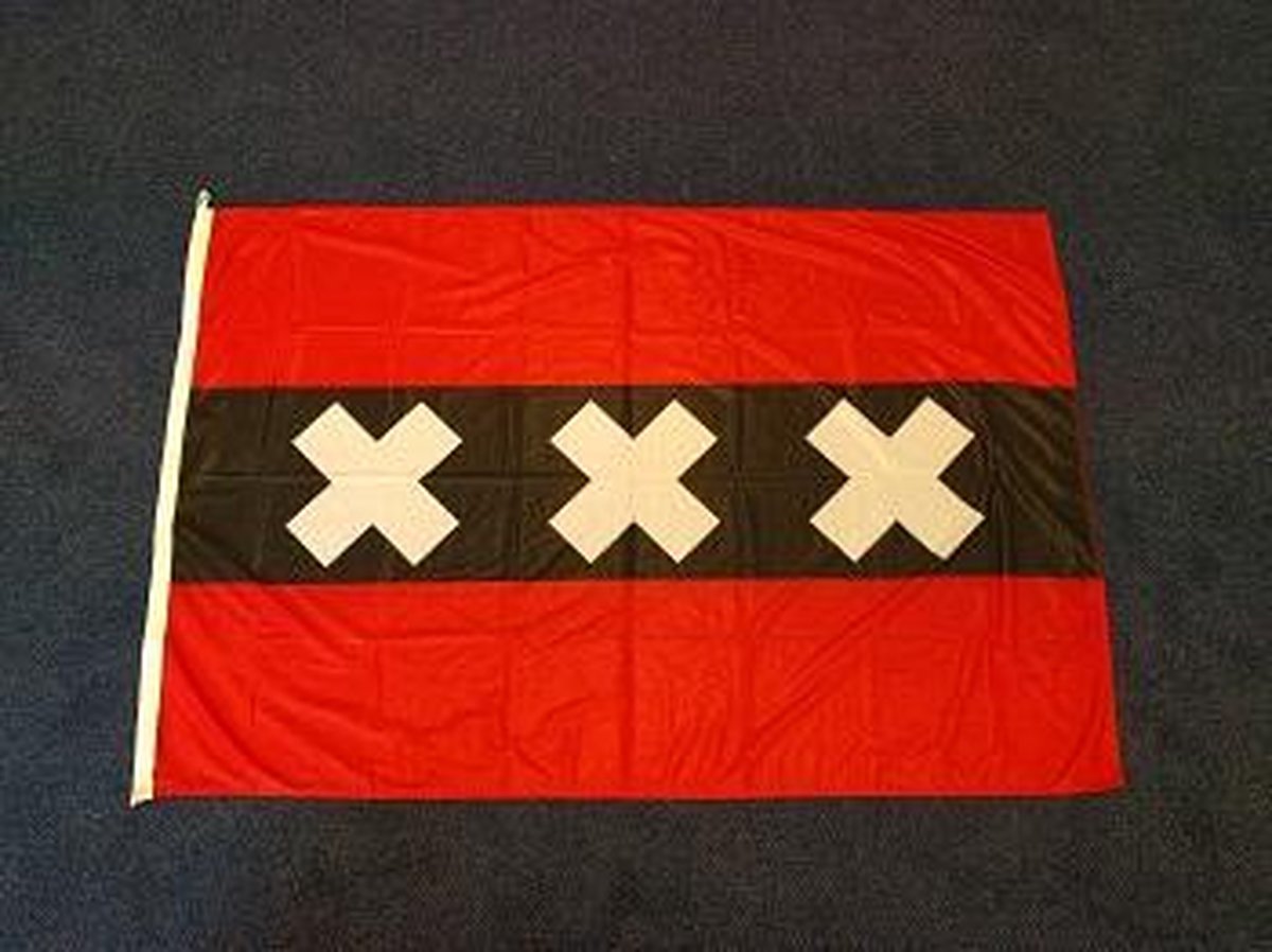 Amsterdamse vlag Amsterdam 150 x 225cm