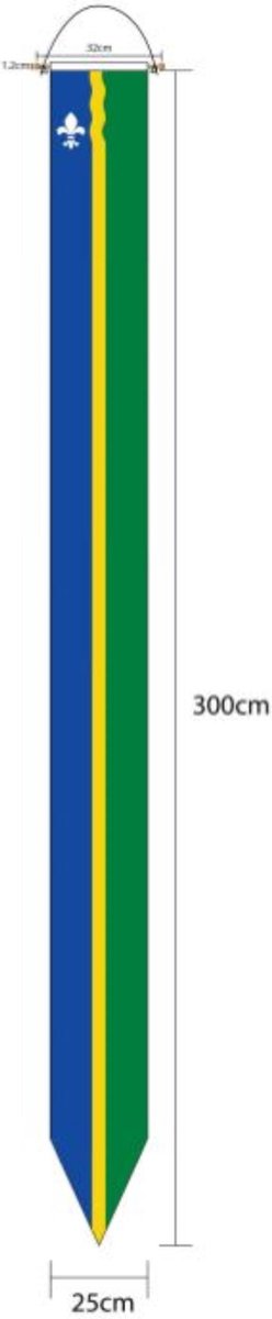 Wimpel Flevoland 25 x 300cm