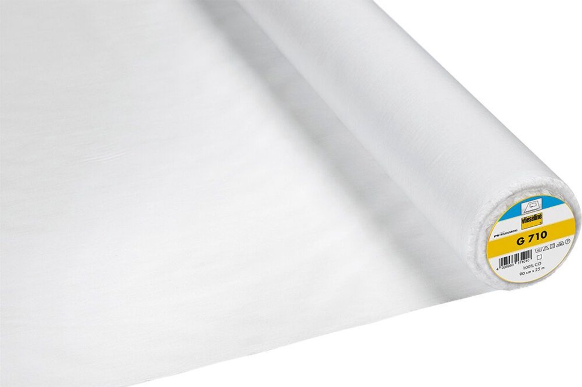 Vlieseline Fournituren - versteviging en tussenvoeringen - Vlieseline G710 plakkatoen wit - Fournituren elastieken band - Wit - 1 meter