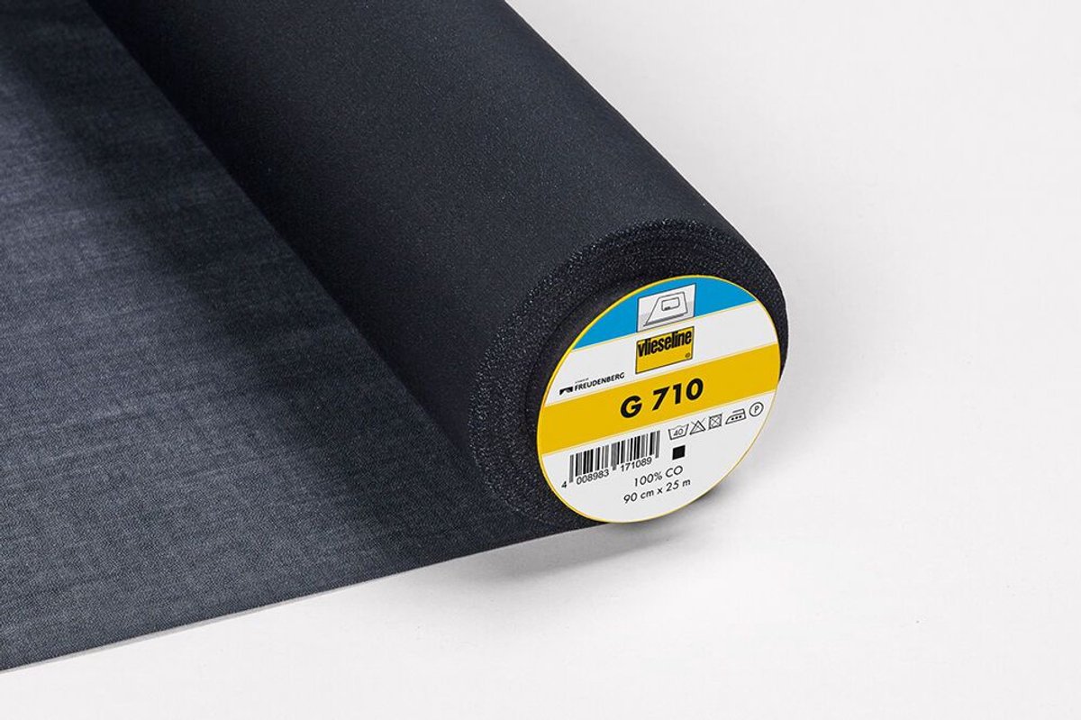 Vlieseline Fournituren - versteviging en tussenvoeringen - Vlieseline G710 plakkatoen zwart - Fournituren elastieken band - Zwart - 1 meter