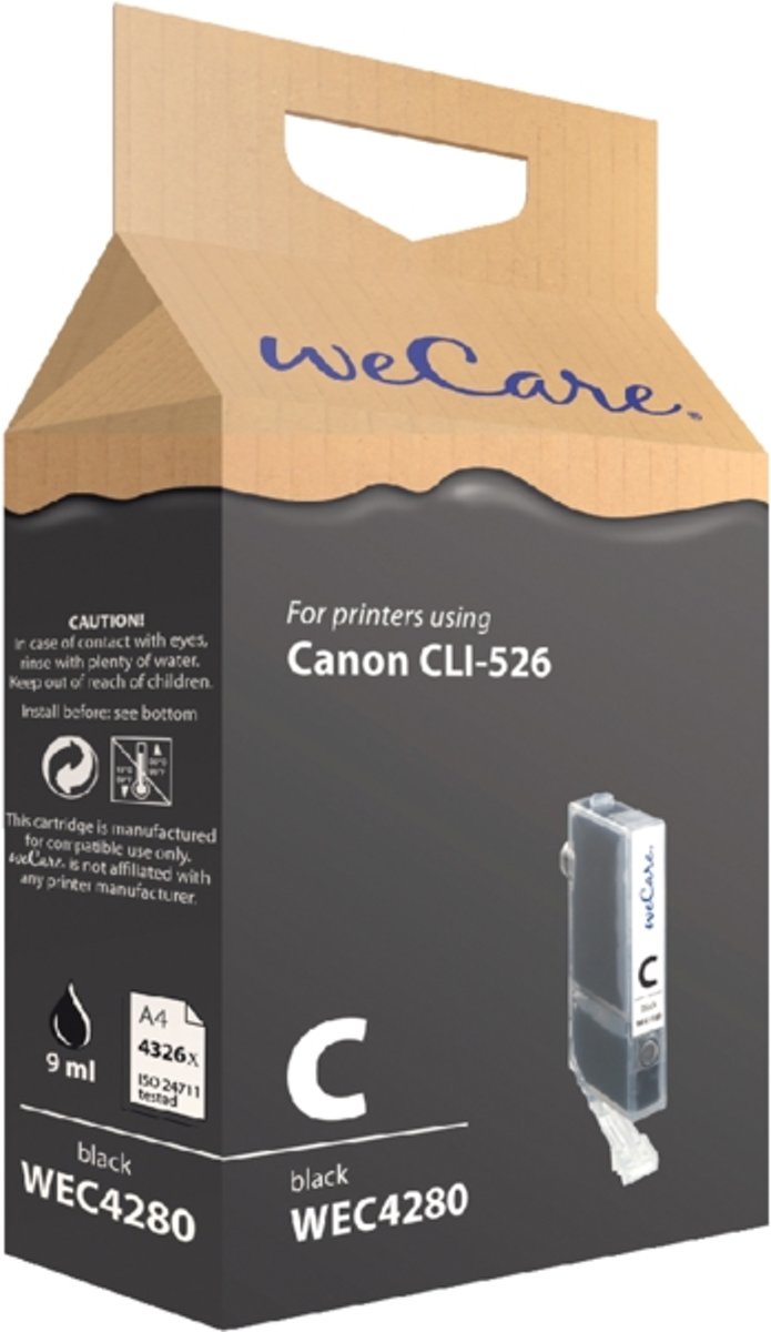 Inkcartridge Wecare Canon CLI-526 zwart