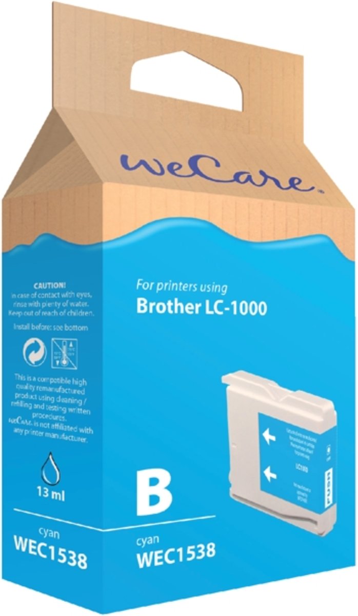 Inkcartridge wecare bro lc-1000 blauw