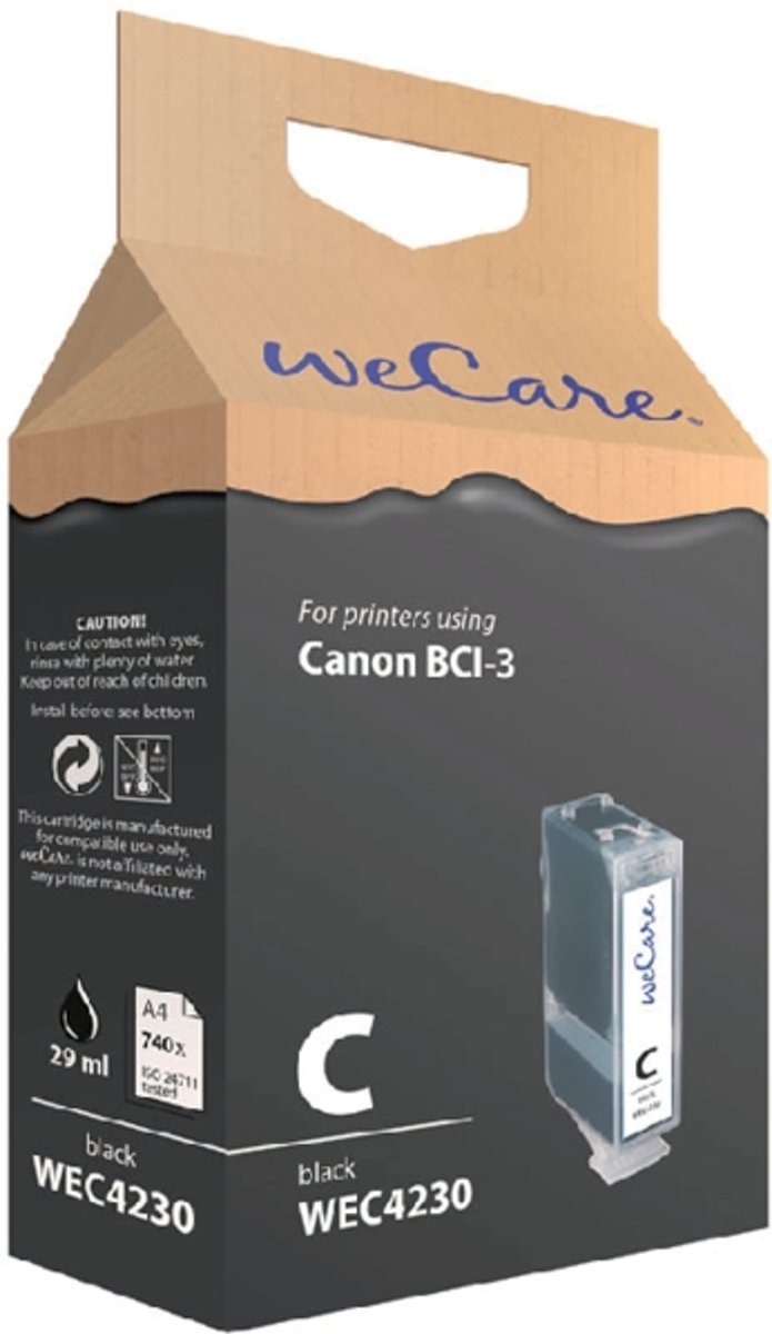 Inkcartridge wecare can bci-3 zwart