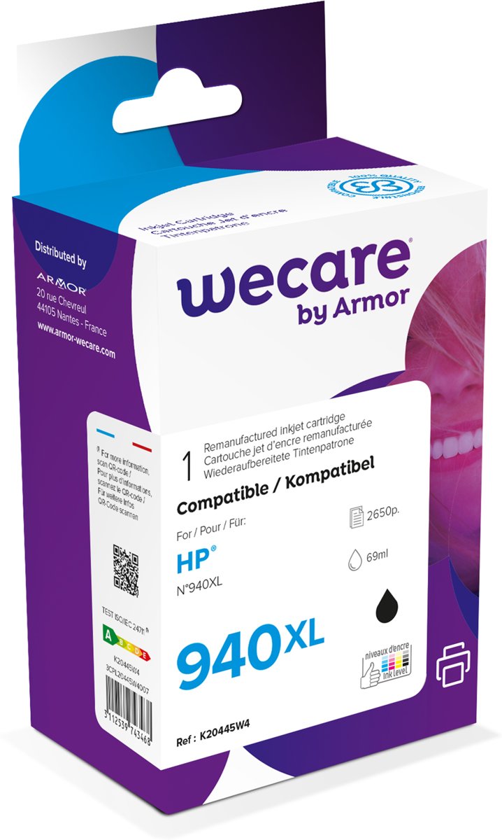 cartridge HP zwart 69 ml