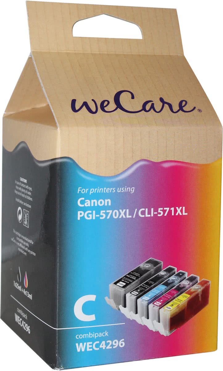 weCare Canon PGI-570XL BK - CLI571XL BK/C/M/Y