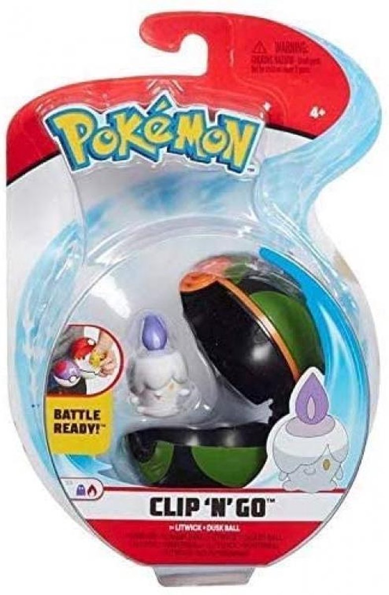 Pokemon - ClipN Go - Litwick + Dusk Ball (PKW0008) /Figures