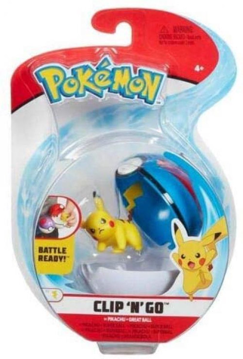 Pokemon - ClipN Go - Pikachu + Great ball