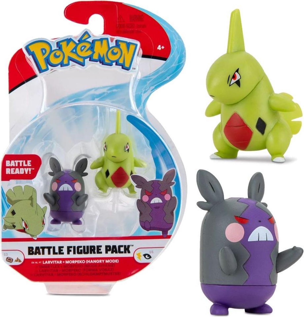 Pokemon - W7 Battle Figure - Larvitar & Hangry Morpeko (95007_8)