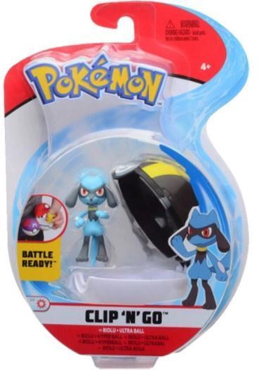 Pokemon Figure - Riolu + Ultra Ball (Clip n Go)