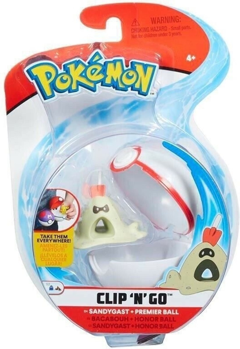 Pokemon Figure - Sandygast + Premier Ball (Clip n Go)