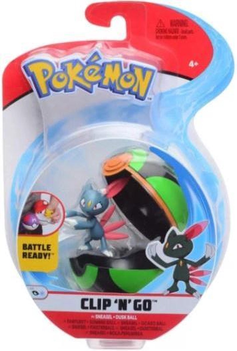 Pokemon Figure - Sneasel + Dusk Ball (Clip n Go)