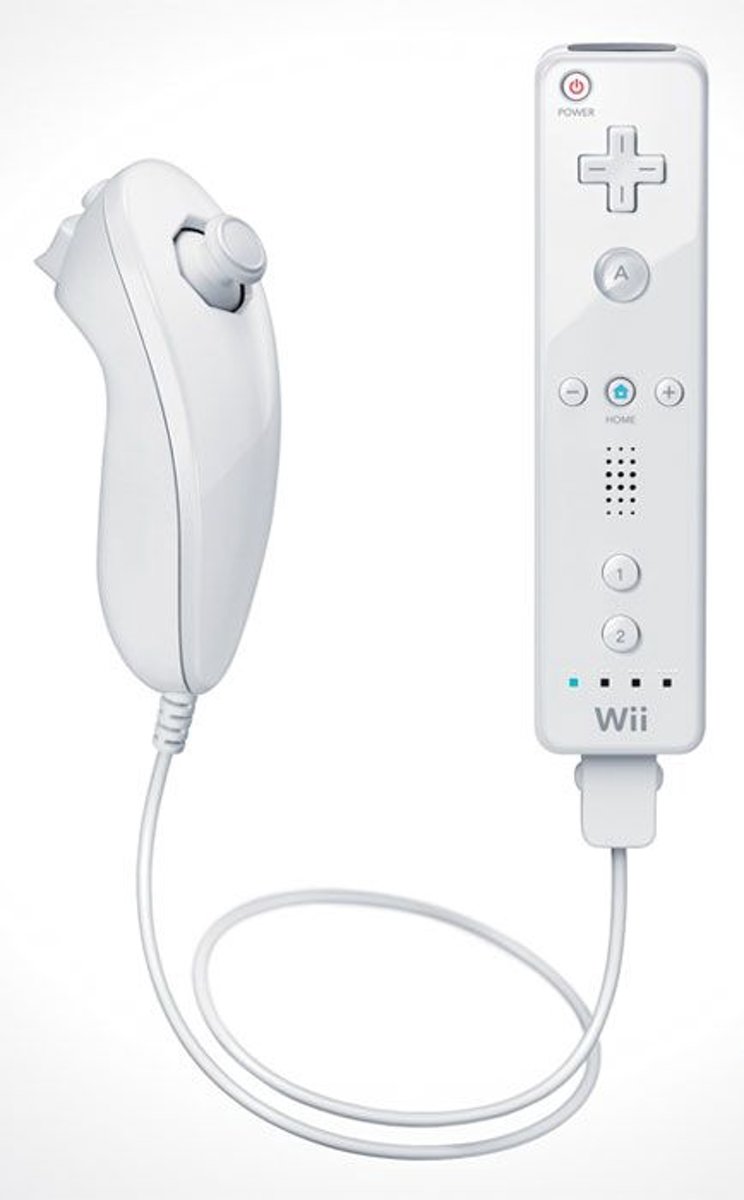 Wiimote Wit - Wireless Controller met Nunchuck