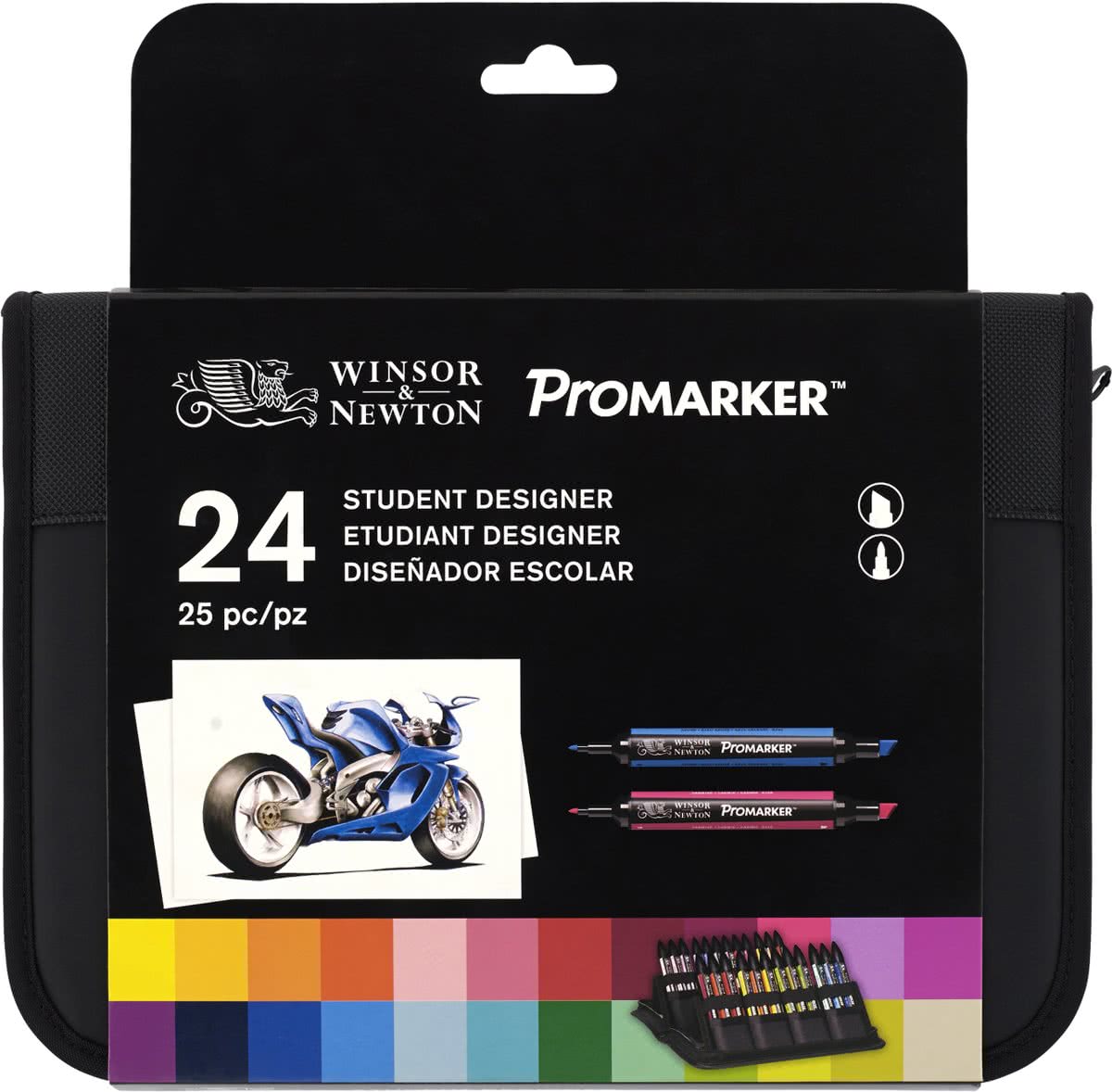 Winsor & Newton Promarker Student Designer Set, etui 24 kleuren