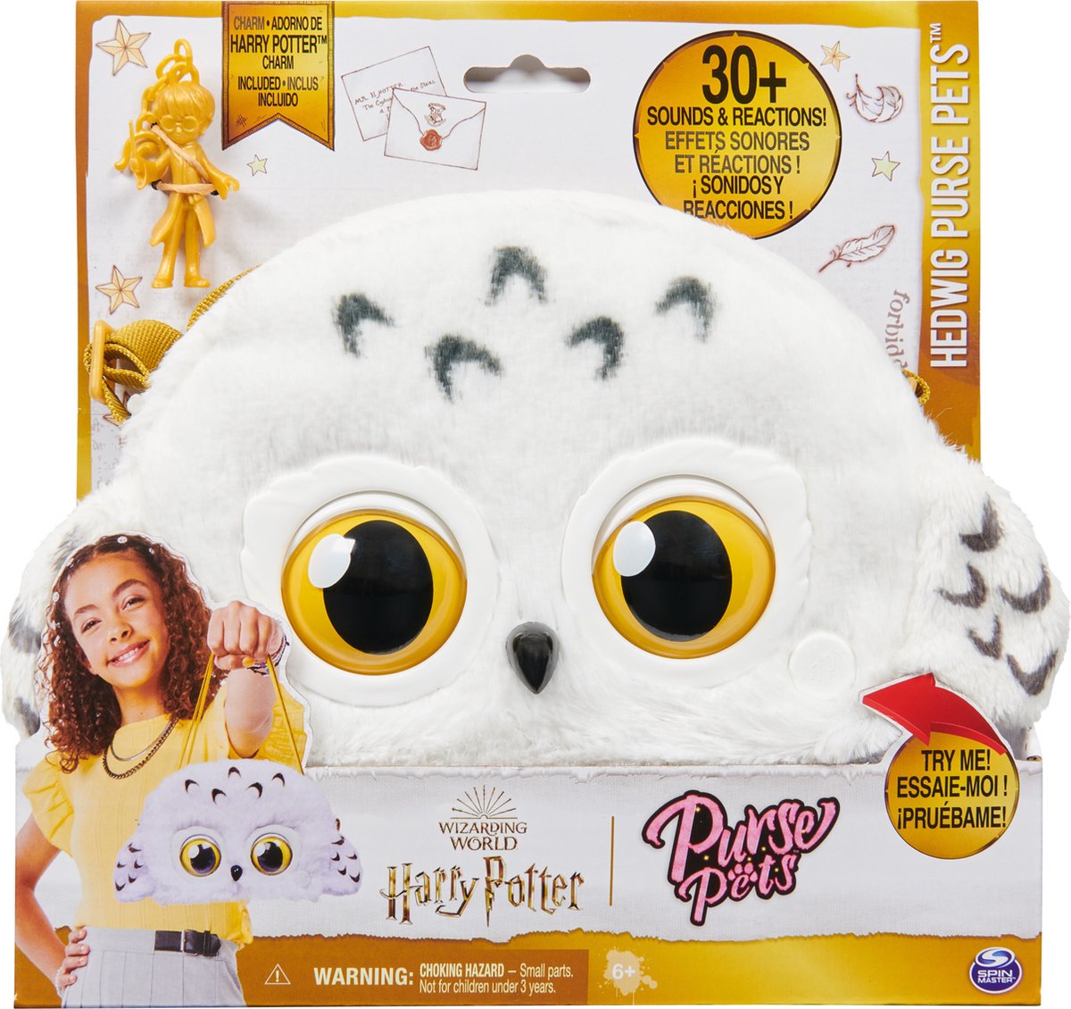 Wizarding World Harry Potter - Hedwig Purse Pets interactieve dierenschoudertas met meer dan 30 geluiden en reacties