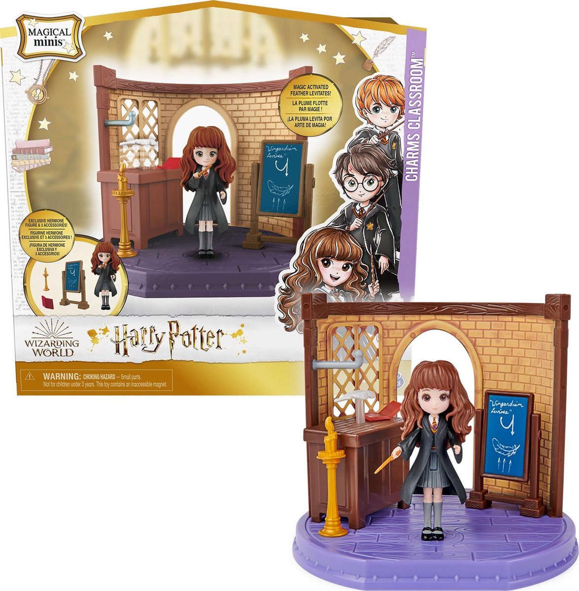 Wizarding World Harry Potter Magical Minis - Charms Classroom-speelset - met Hermelien actiefiguur