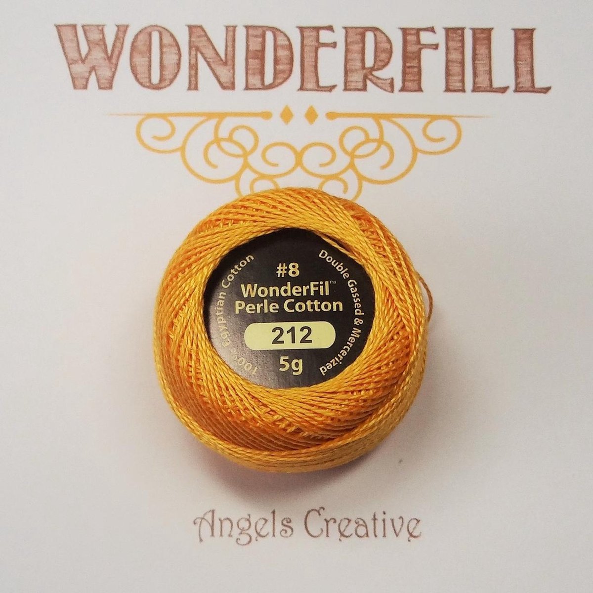 Wonderfill Eleganza No8 Pearl cotton, yellow