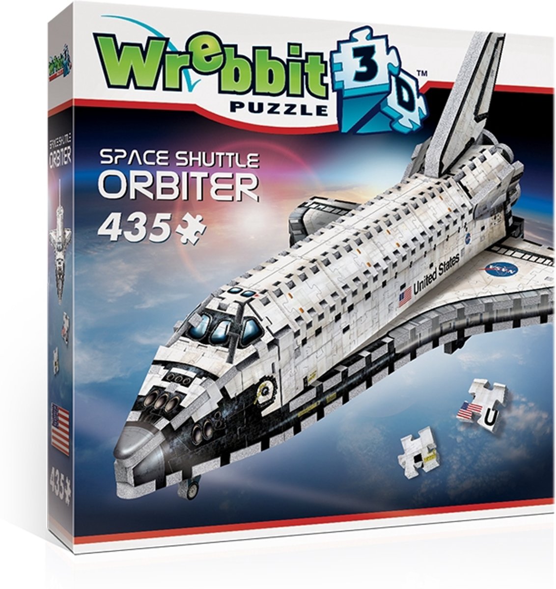 Wrebbit 3D Puzzel - Space Shuttle Orbiter - 435 stukjes