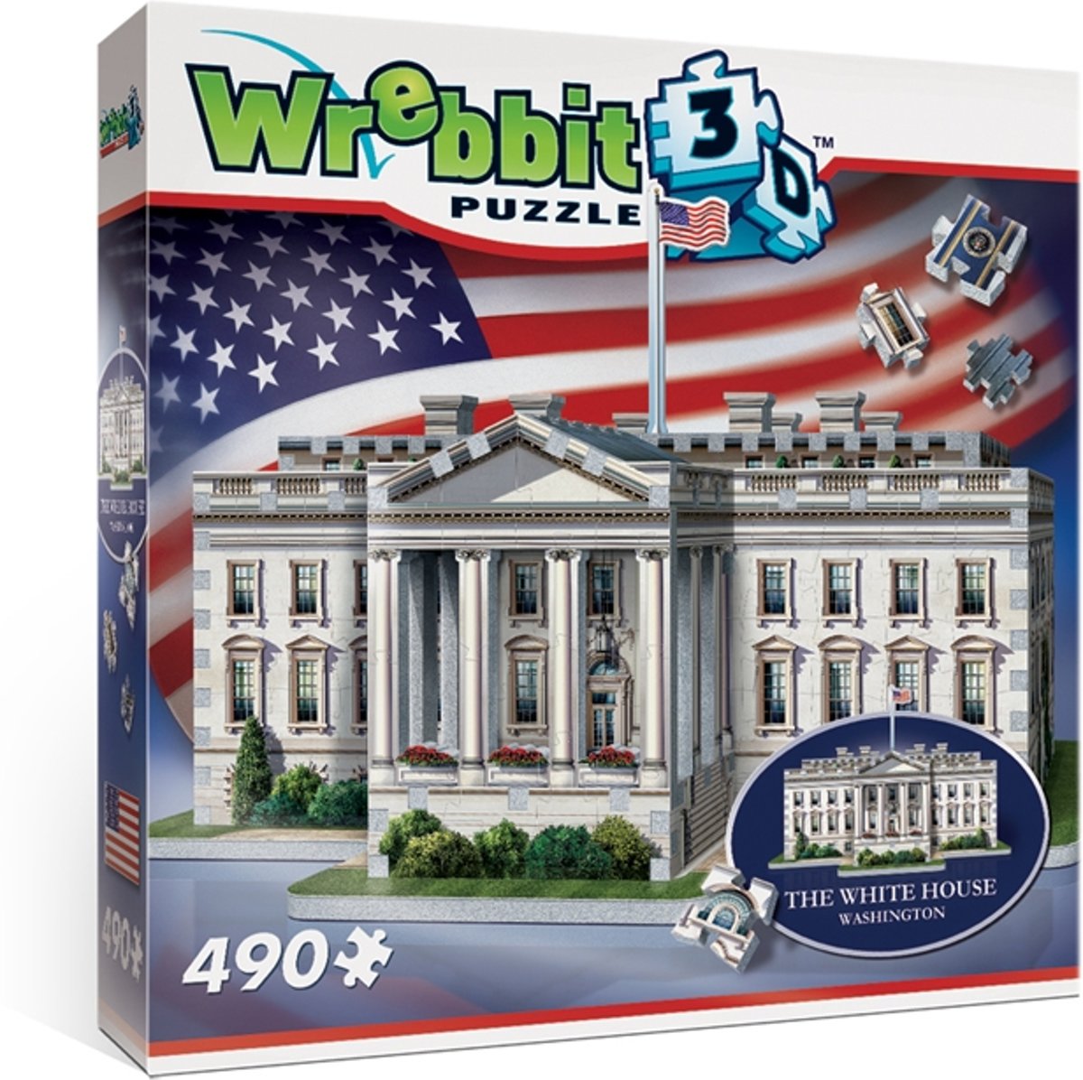 Wrebbit 3D Puzzel - Washington White House - 490 stukjes