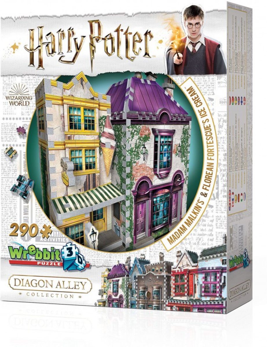 Wrebbit 3D Puzzle - Harry Potter Madam Malkins & Florean Fortescues Ice Cream (290)