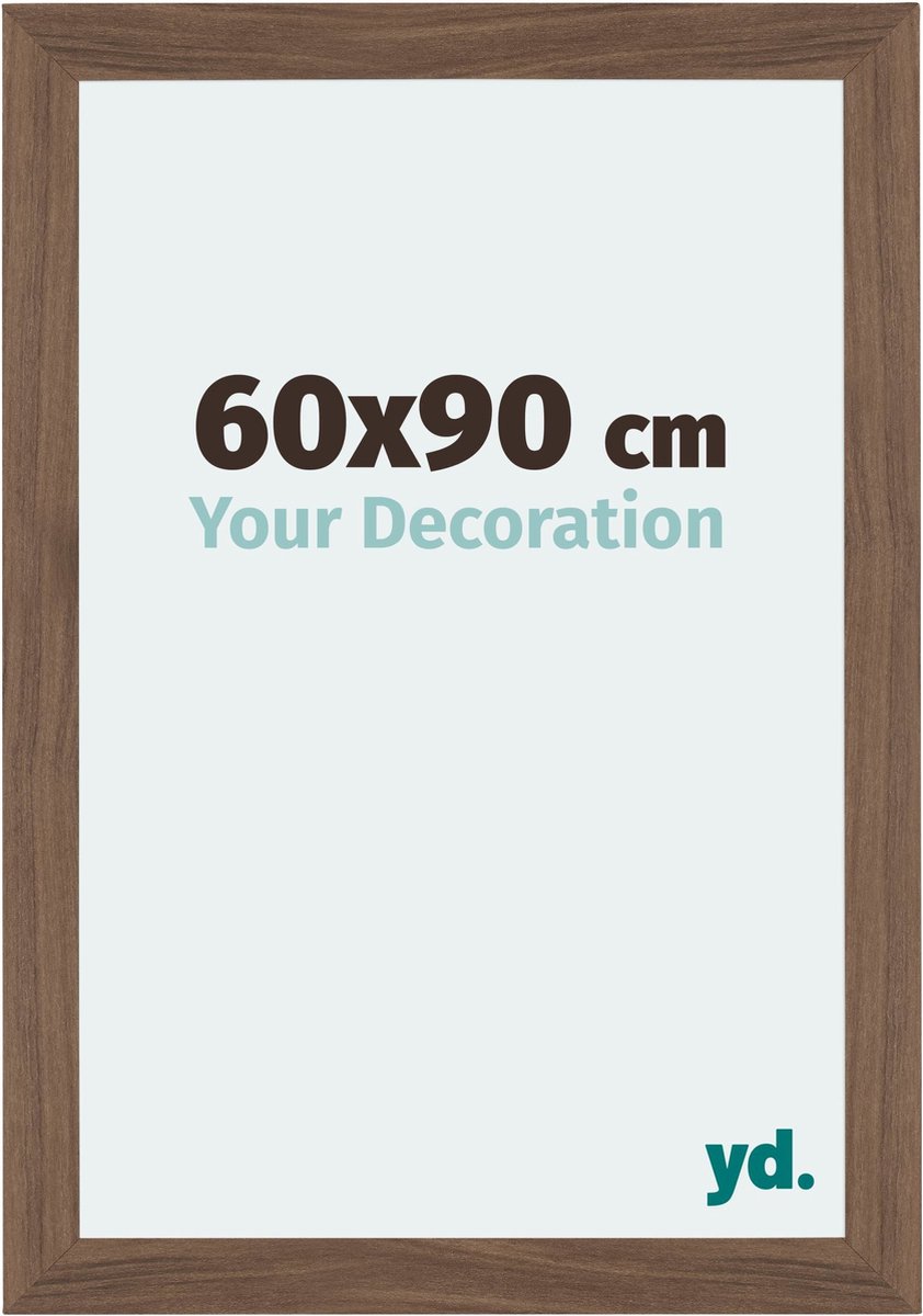 Your Decoration - Puzzellijst 60x90 cm - Walnoot Donker - Puzzellijst 1500-2000 stukjes - MDF Fotolijst - Mura