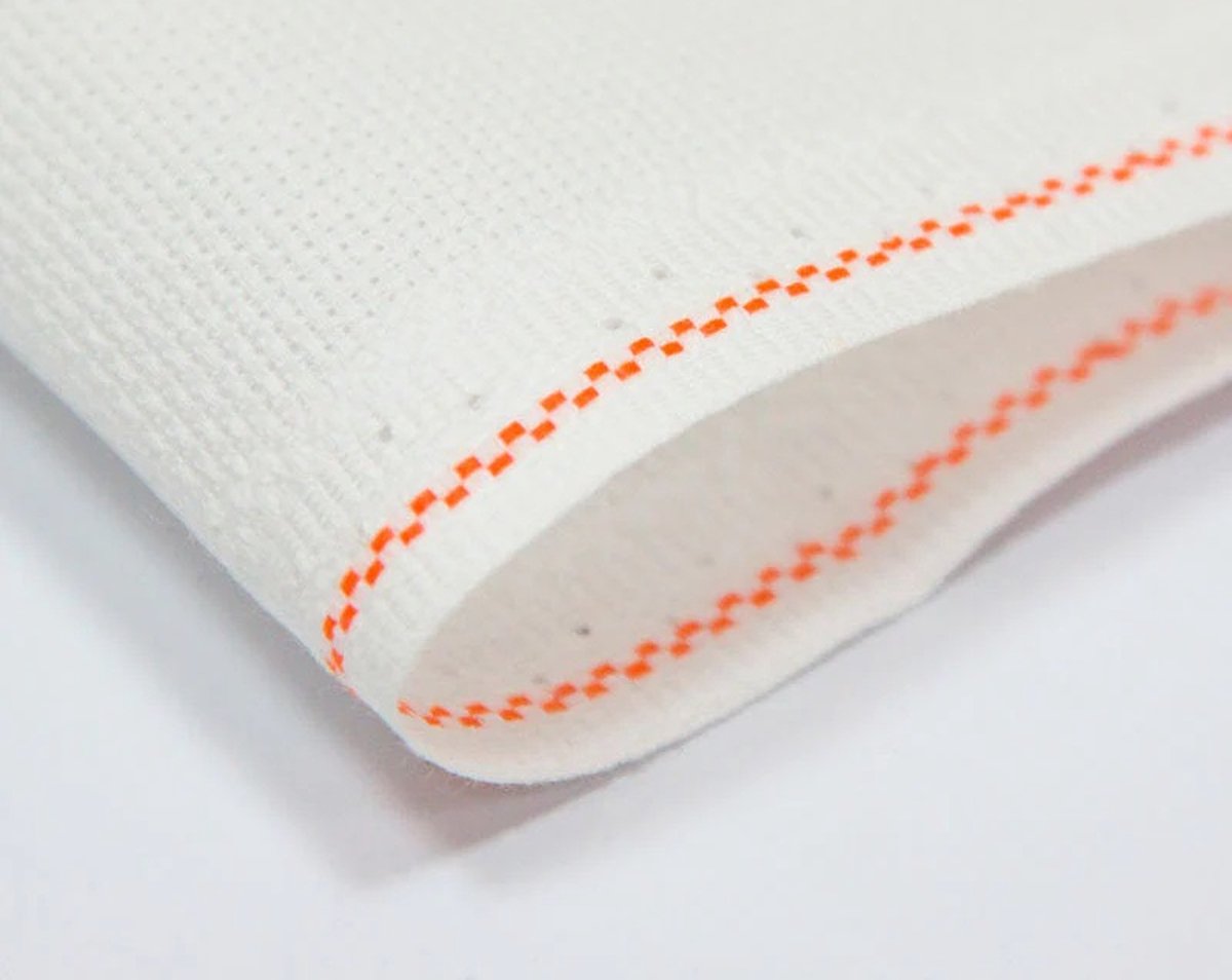 Borduurstof Aida 16 150 x 100 cm - wit