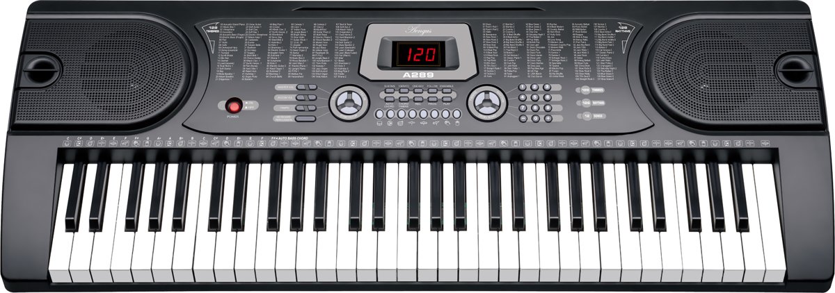 Áengus A-289 keyboard 61 toetsen - 128 klanken en 128 ritmes - met Microfoon