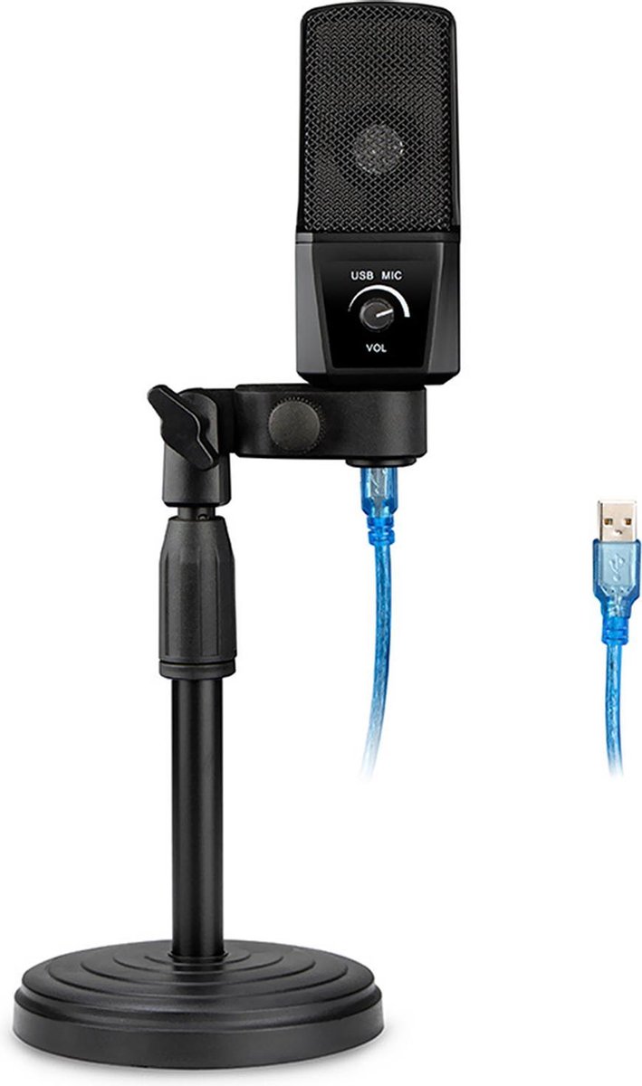 Áengus ES310 USB Microfoon set, Condensator Studiomicrofoon met Desktop Microfoonstandaard