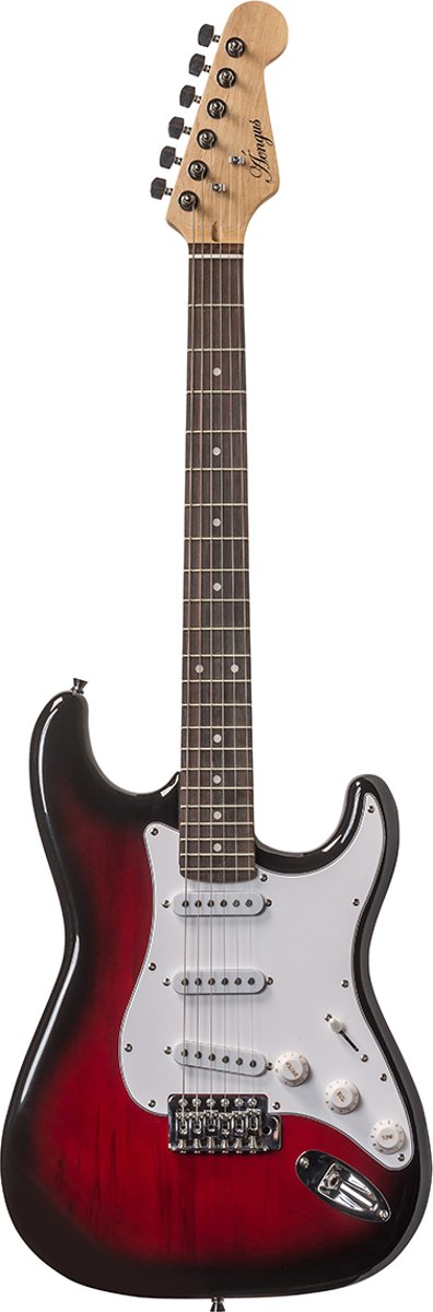 Áengus Elektrische gitaar Stratocaster model - Red Burst