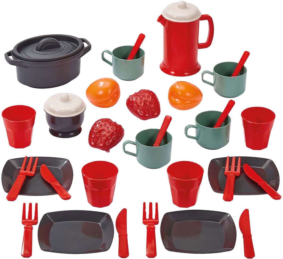 Ecoiffier 100% Chef Eetset met Speeleten, 34dlg.