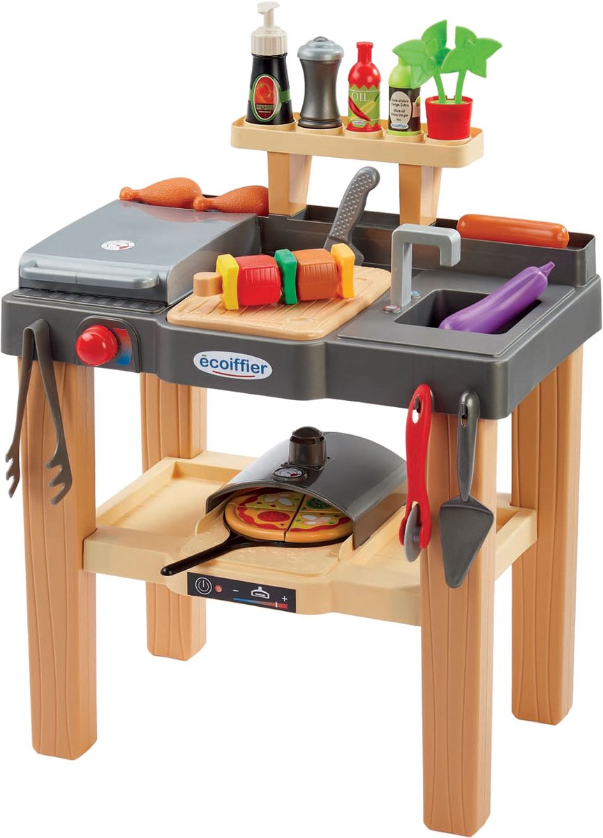 Ecoiffier Zomer Keuken met Barbecue en Pizzaoven, 27dlg.