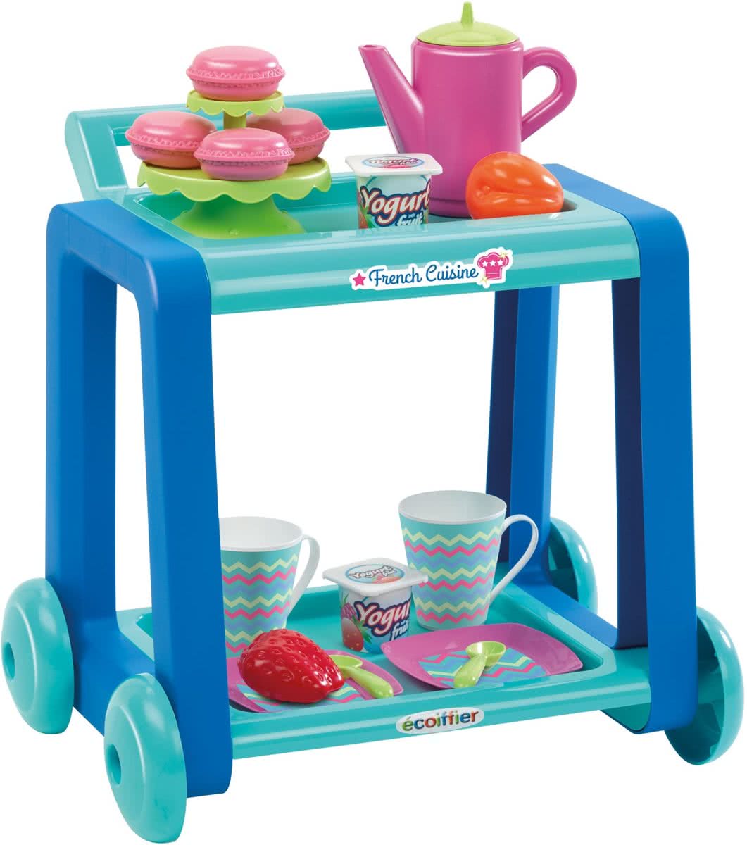 Écoiffier French Cuisine: High-tea Trolley 16-delig