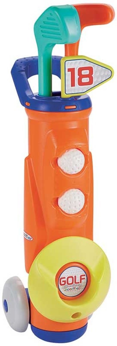 écoiffier Golfset Met Trolley 51 Cm 7-delig Oranje