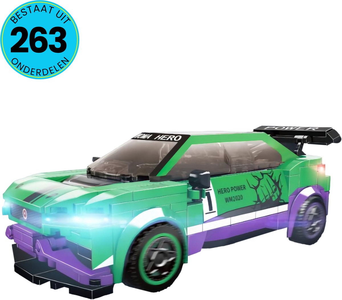 WOMA® Raceauto Speelgoed Set Geschikt Voor LEGO - Vanaf 6 Jaar - 263 Bouwstenen - Bouwpakket - STEM Speelgoed - Speelset - Bouwspeelgoed - Inclusief Handleiding