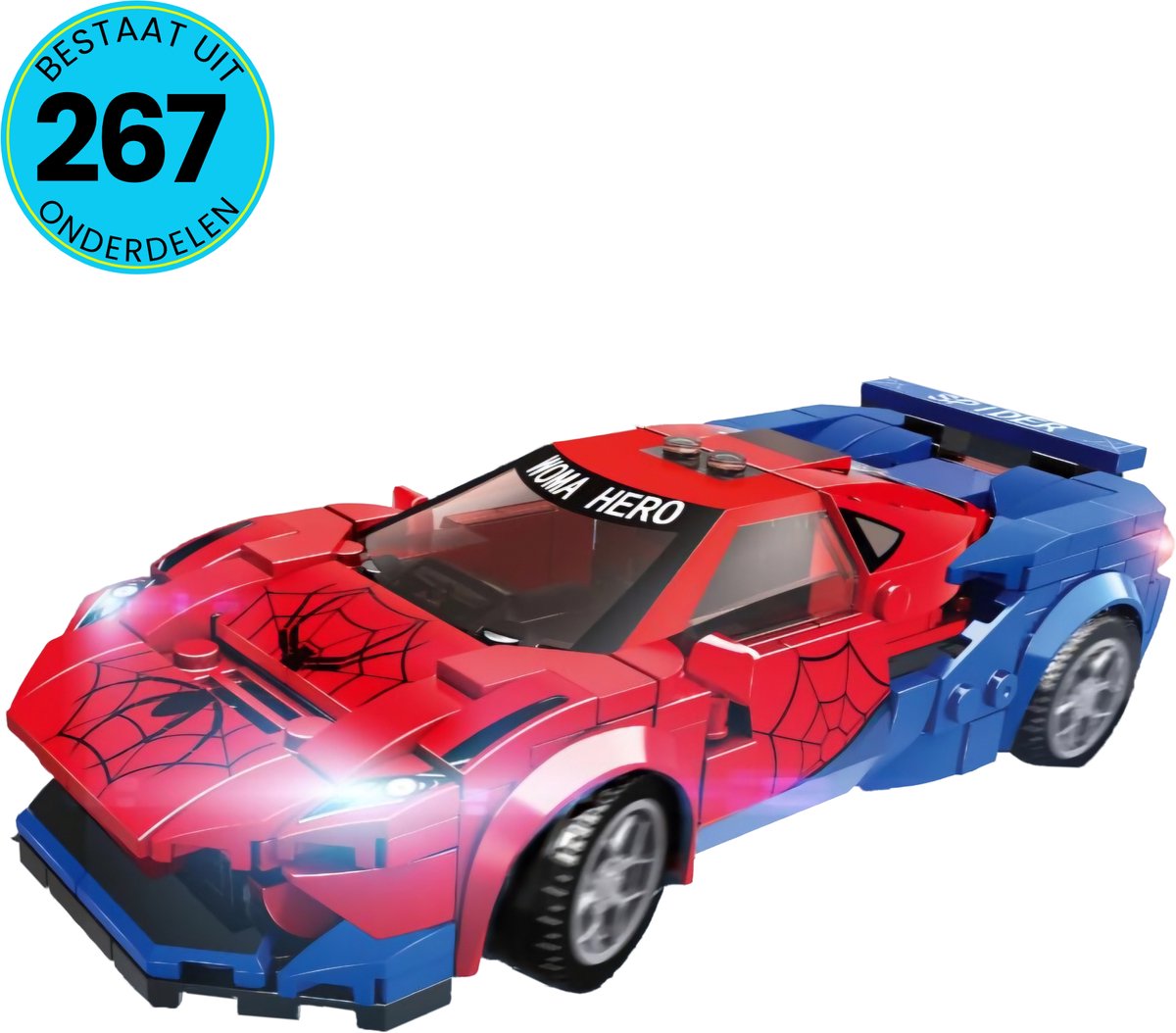 WOMA® Raceauto Speelgoed Set Geschikt Voor LEGO - Vanaf 6 Jaar - 267 Bouwstenen - Bouwpakket - STEM Speelgoed - Speelset - Bouwspeelgoed - Inclusief Handleiding