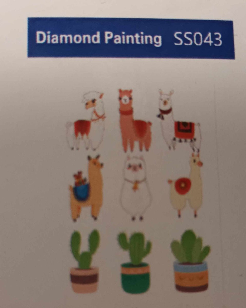 Diamond painting - stickers om zelf te beplakken - Lamas