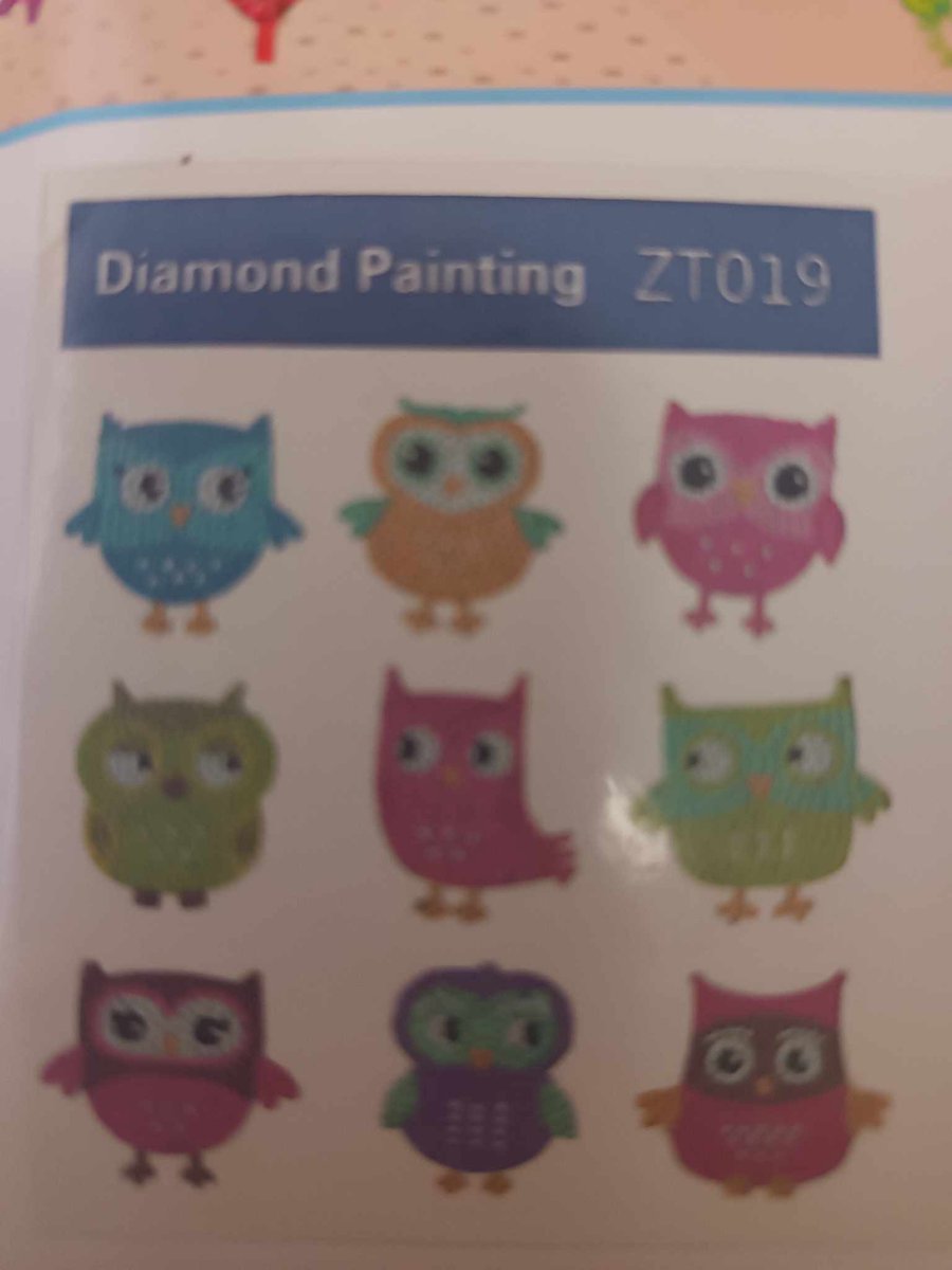 Diamond painting - stickers om zelf te beplakken - Uilen 1