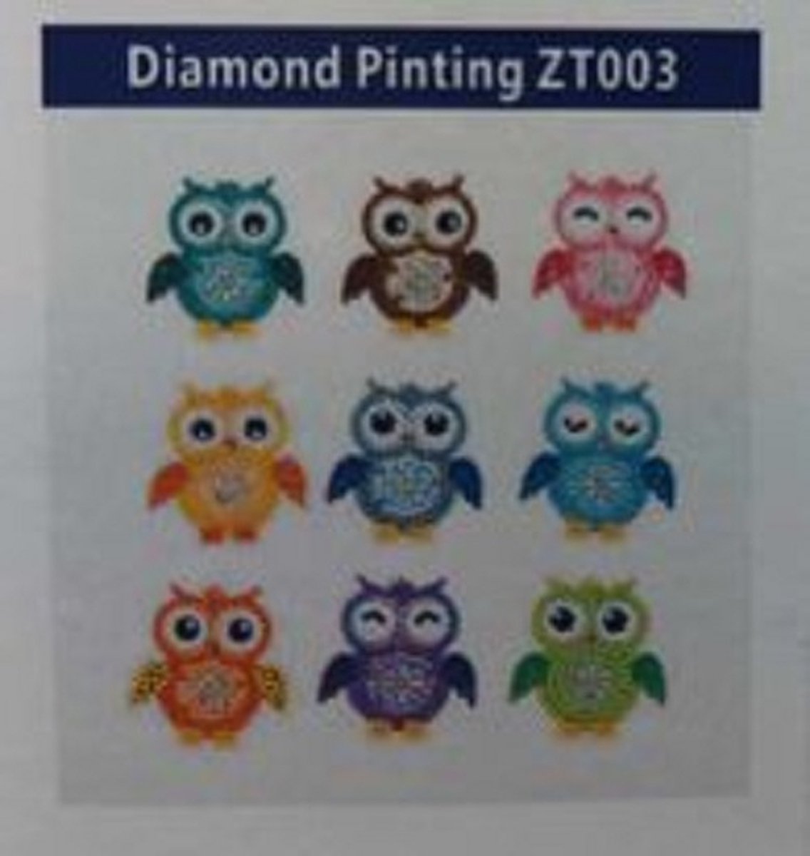 Diamond painting - stickers om zelf te beplakken - Uiltjes