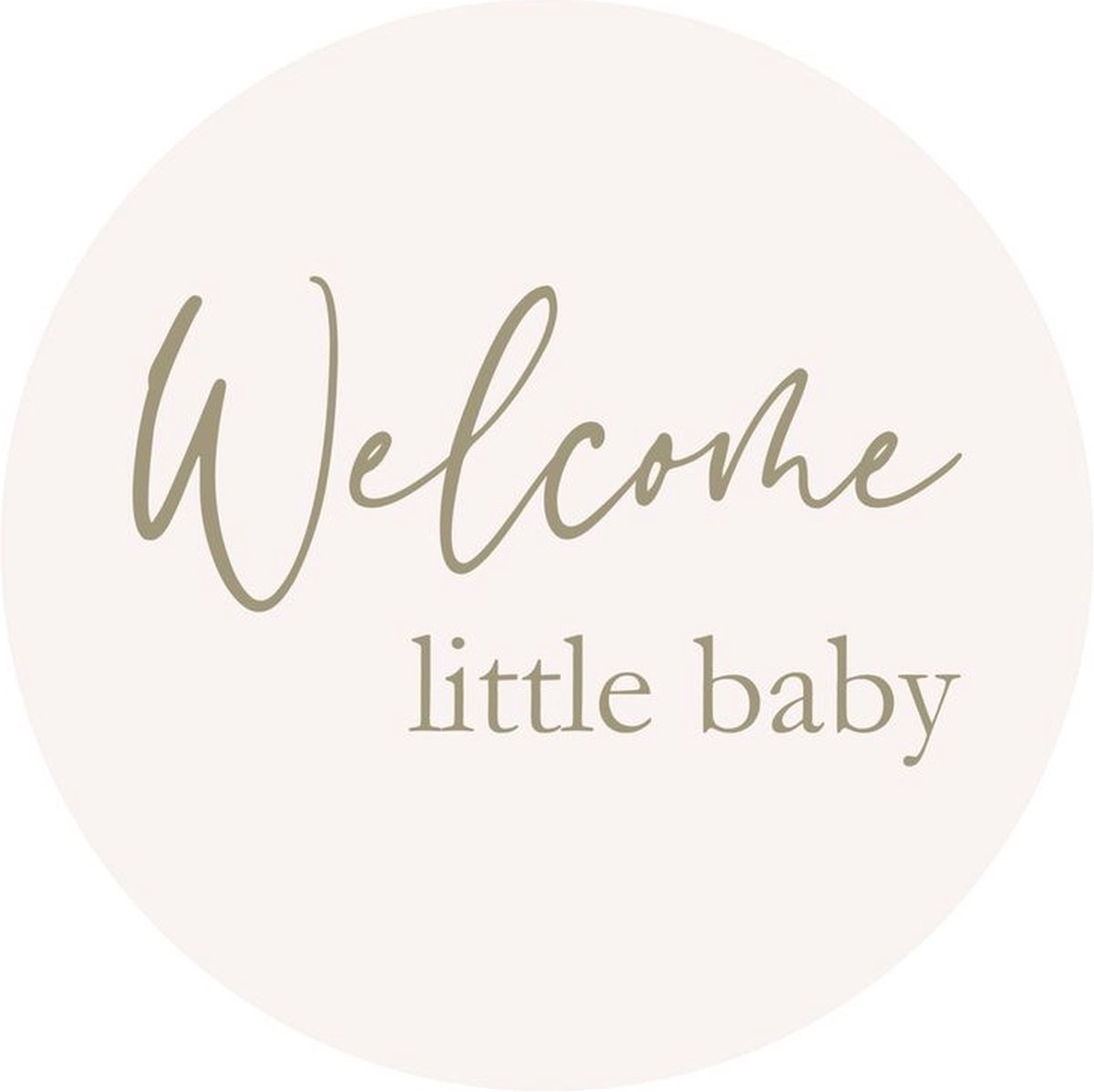 Welkome little baby - sticker - zwanger - baby - bekendmaking - geboorte - sluitzegel - geboortekaartje - baby op komst - 10 stuks - 4 cm - KLEINE FRUM