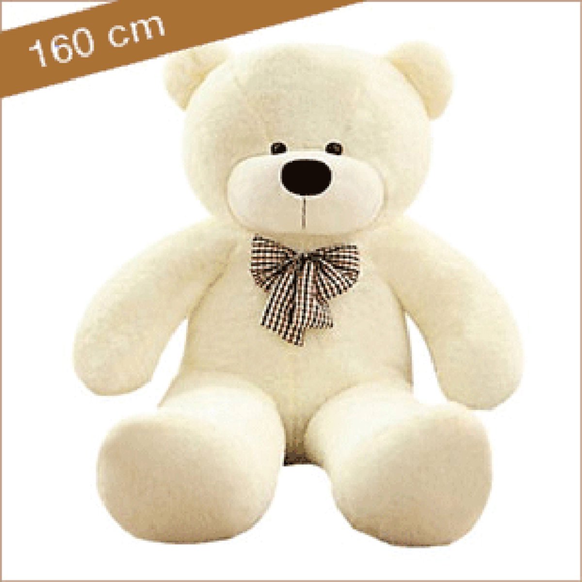 Grote knuffelbeer XL 160 cm - Knuffeldier - Knuffelbeer - Extra Groot 180 cm - Grote witte Teddybeer - Heel aaibaar