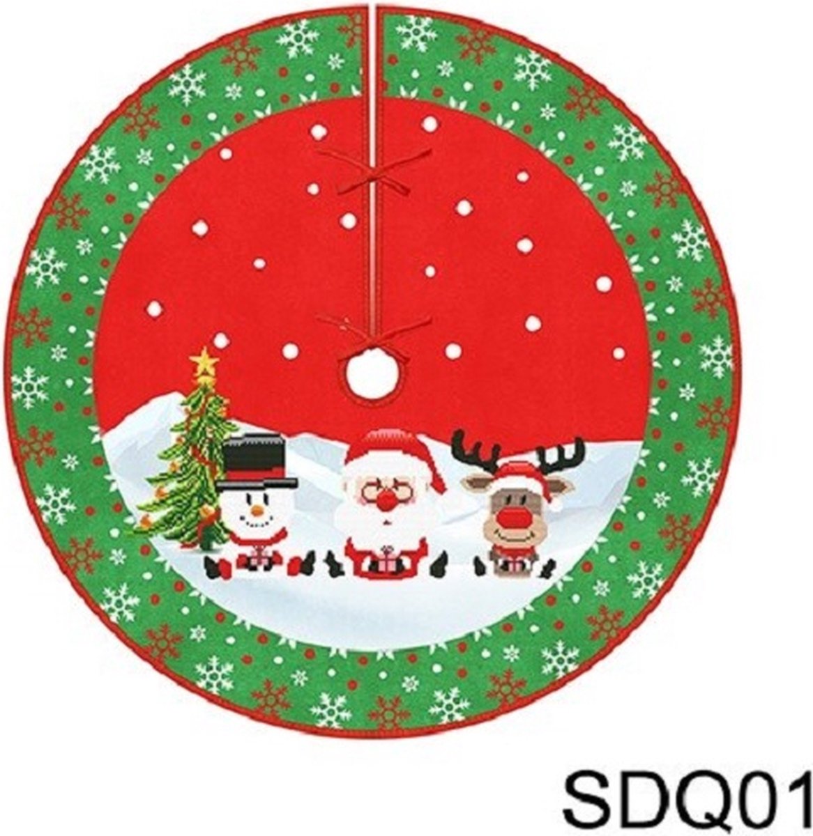 Diamant painting deken om je Kerstboom aan te kleden - Vrolijk Kerstboomversiering Je moet maar een gedeelte painten.