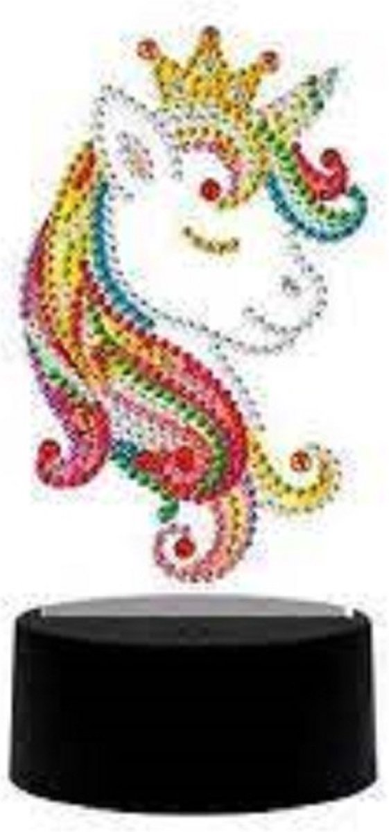 Diamond Painting lichtje - led licht decor - Nachtlampje - Eenhoorn