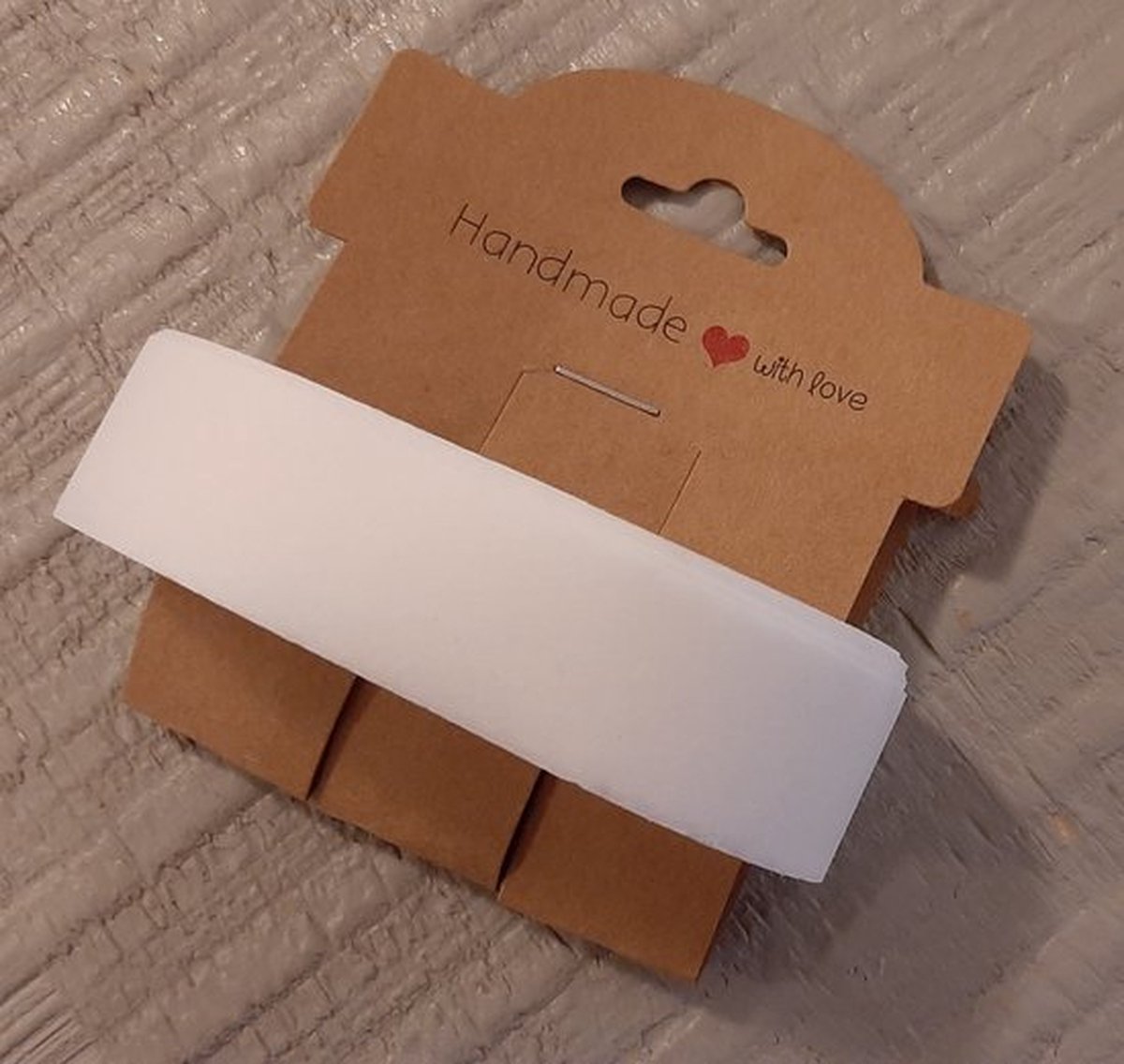 zoomband 3cm breed - 3 meter - dubbelzijdig klevend opstrijkbaar - 30mm - wit - instrijkbaar